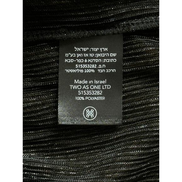Sabina Musayev Helena Metallic Maxi Dress Black Silver Size Small - Picture 10 of 11